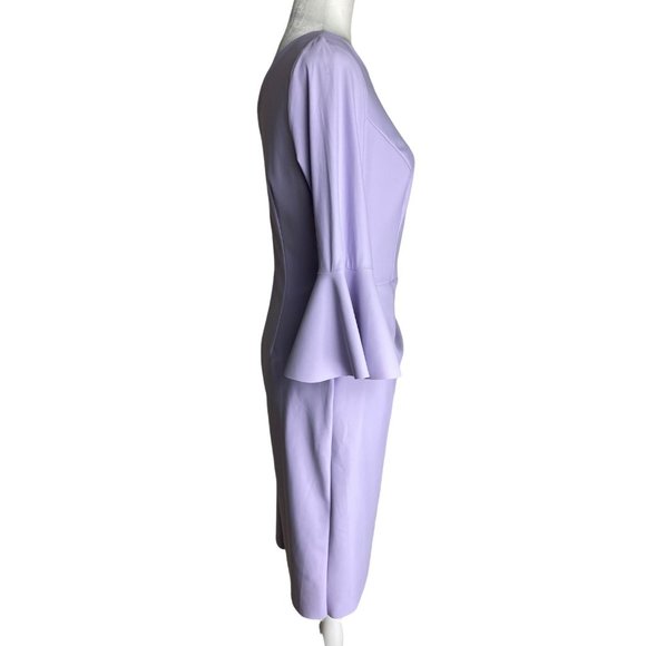 Alex Evenings Dress Cocktail Bell Sleeve Sheath in Lavender Sz 6 NWT $225 - Picture 7 of 11